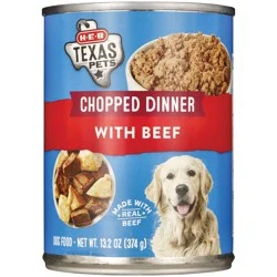H-E-B Texas Pets Chopped Beef Wet Dog Food