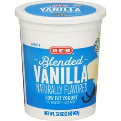 H-E-B Blended Vanilla Low-Fat Yogurt
