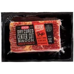 H-E-B Hickory Smoked Dry Cured Center Cut Bacon