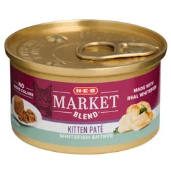 H-E-B Market Blend Classic Pate Wet Kitten Food Can - Whitefish Entrée