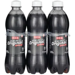 H-E-B Zero Sugar Original Cola 6 pk Bottles
