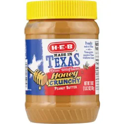 H-E-B Made in Texas Crunchy Peanut Butter - Texas Wildflower Honey