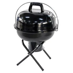 Hill Country Fare Portable Tabletop Outdoor Charcoal Grill - Black