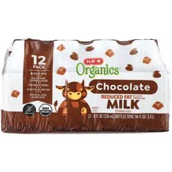 H-E-B Organics Reduced Fat Chocolate Milk 12 pk Bottles