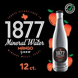 H-E-B 1877 Mango Mineral Water 12 pk Bottles