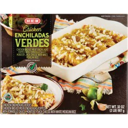 H-E-B Frozen Chicken Enchiladas Verdes - Family-Size