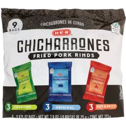 H-E-B Chicharrones Fried Pork Rinds - Variety Pack