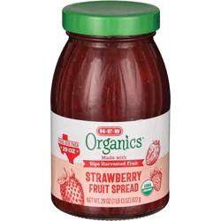 H-E-B Organics Strawberry Fruit Spread - Texas Size Pack