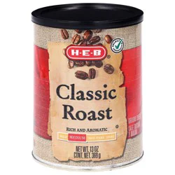 H-E-B Classic Roast Medium Roast Ground Coffee
