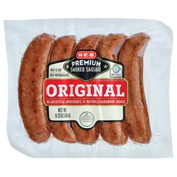 H-E-B Premium Smoked Sausage Links - Original