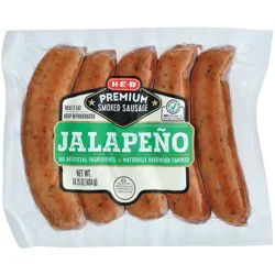 H-E-B Premium Smoked Sausage Links - Jalapeno
