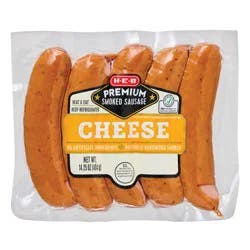 H-E-B Premium Smoked Sausage Links - Cheese