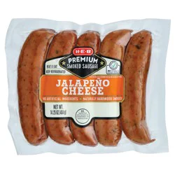 H-E-B Premium Smoked Sausage Links - Jalapeno Cheese