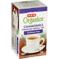 H-E-B Organics Caffeine-Free Chamomile Herbal Tea Bags
