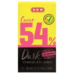H-E-B 54% Cacao Dark Chocolate Bars