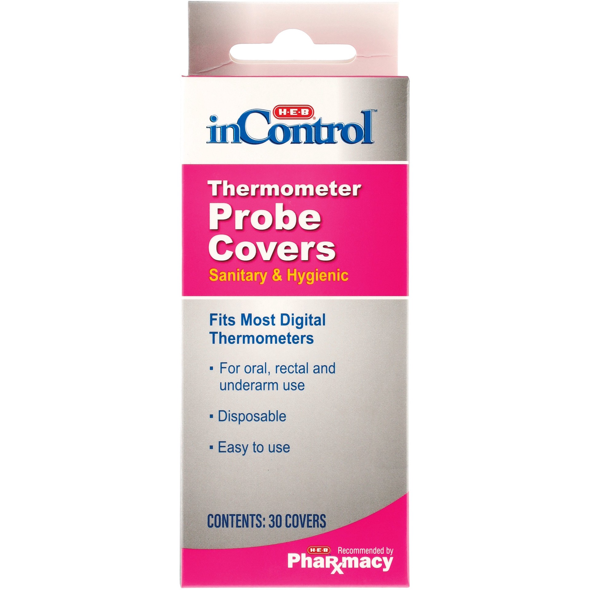 slide 1 of 1, H-E-B inControl Thermometer Probe Covers, 30 ct