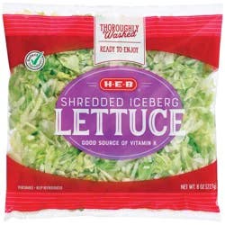 H-E-B Shredded Fresh Iceberg Lettuce