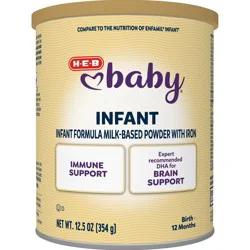 H-E-B Baby Immune Milk-Based Infant Formula Powder with Iron
