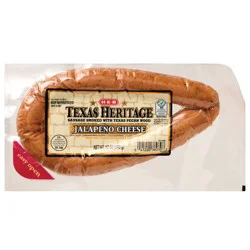 H-E-B Texas Heritage Pork & Beef Smoked Sausage – Jalapeño Cheese