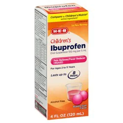 H-E-B Children's Ibuprofen Fever & Pain Relief Liquid – 100 mg