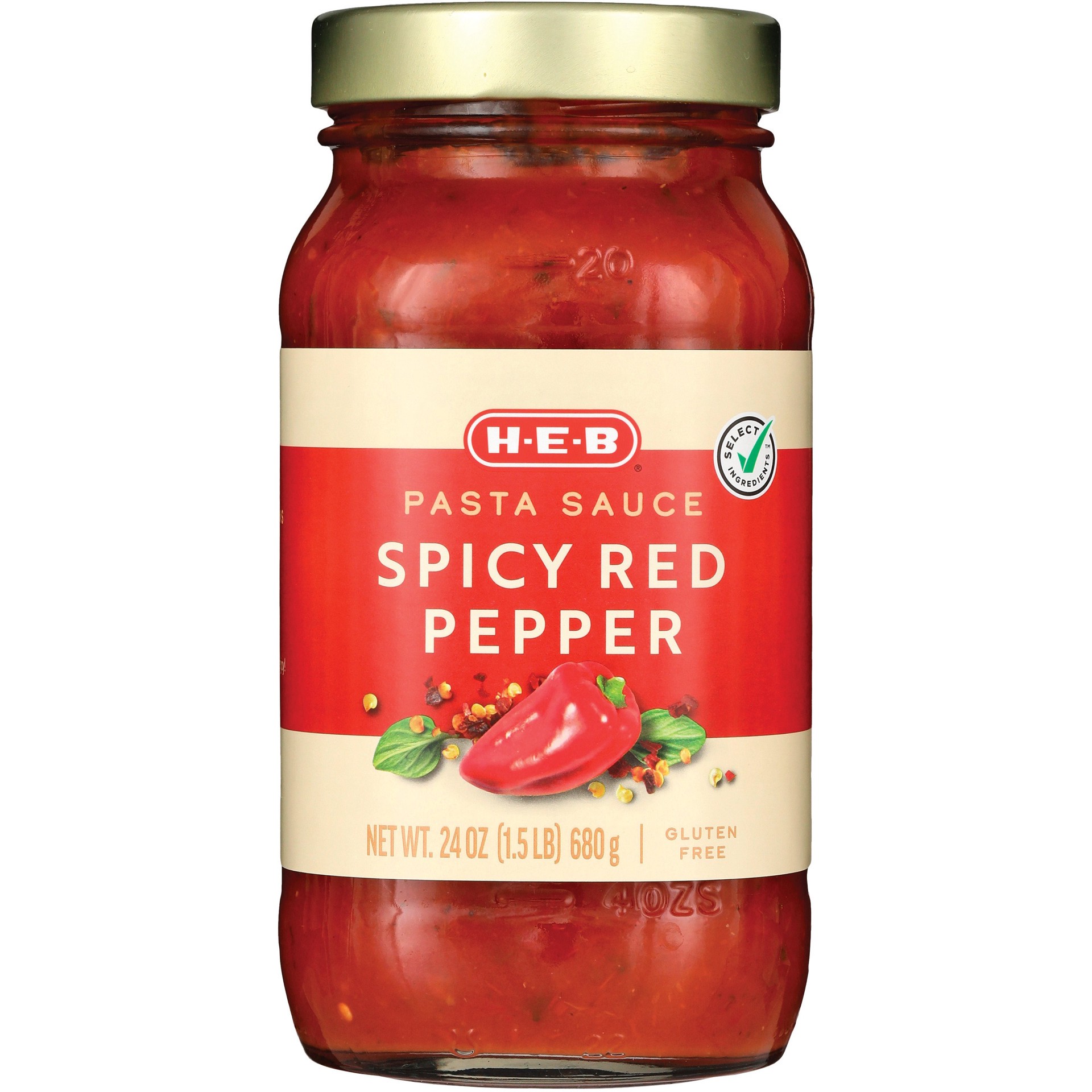 slide 1 of 1, H-E-B Spicy Red Pepper Pasta Sauce, 24 oz