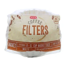 H-E-B Basket Coffee Filters White