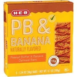H-E-B Oatmeal Bars - Peanut Butter & Banana