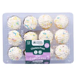 Higher Harvest by H-E-B Gluten Free Mini Cupcakes - Chocolate & Vanilla