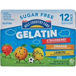 Hill Country Fare Sugar Free Assorted Flavor Gelatin Variety Pack
