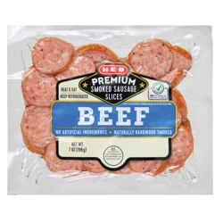 H-E-B Premium Beef Smoked Sausage Slices