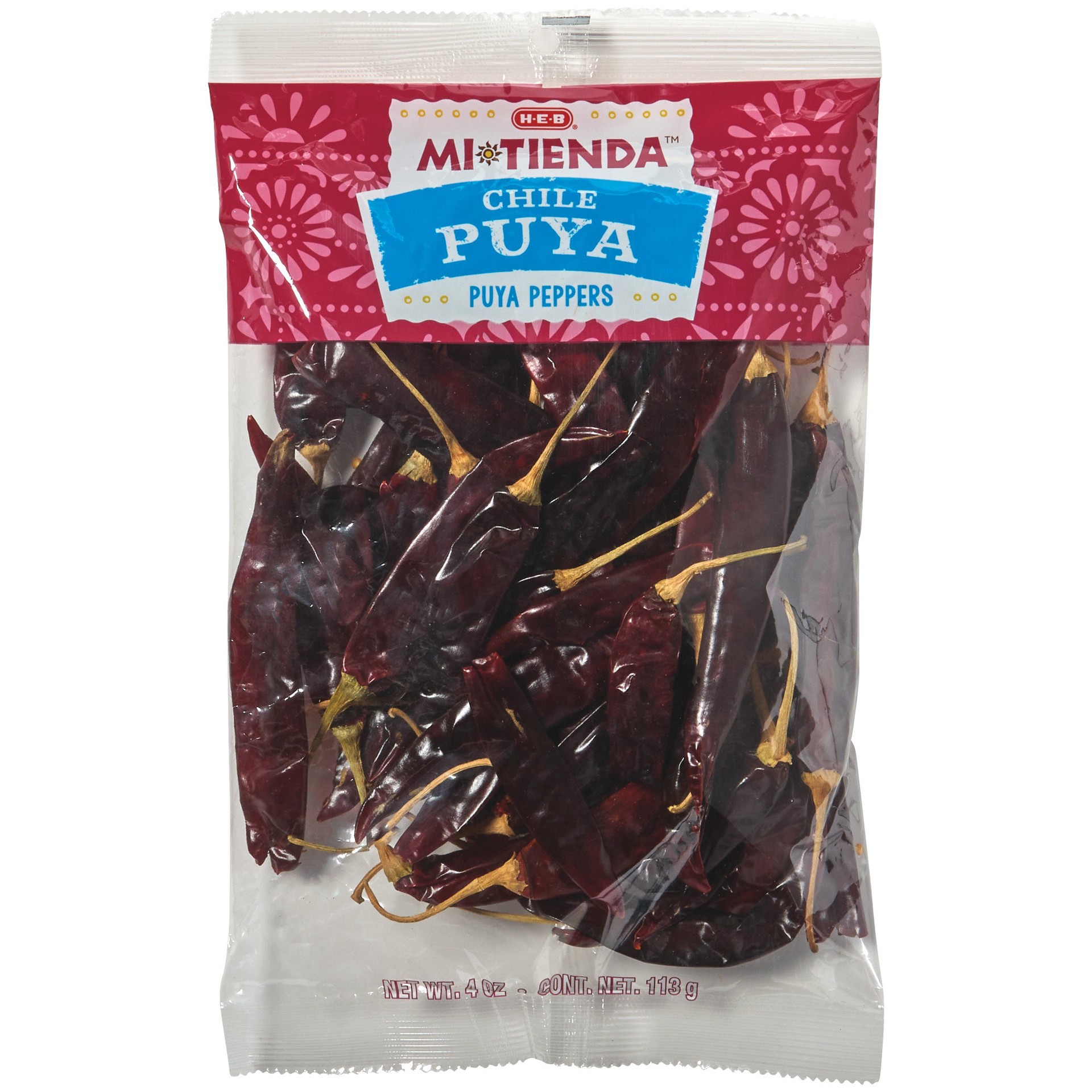 slide 1 of 1, H-E-B Mi Tienda Dried Chile Puya Peppers, 4 oz