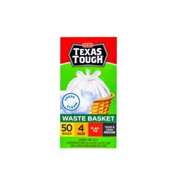 H-E-B Texas Tough Flap Tie Fresh Clean Waste Basket Trash Bags, 4 Gallon