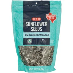 H-E-B Dry Roasted Unsalted Sunflower Seeds - Texas Size Pack