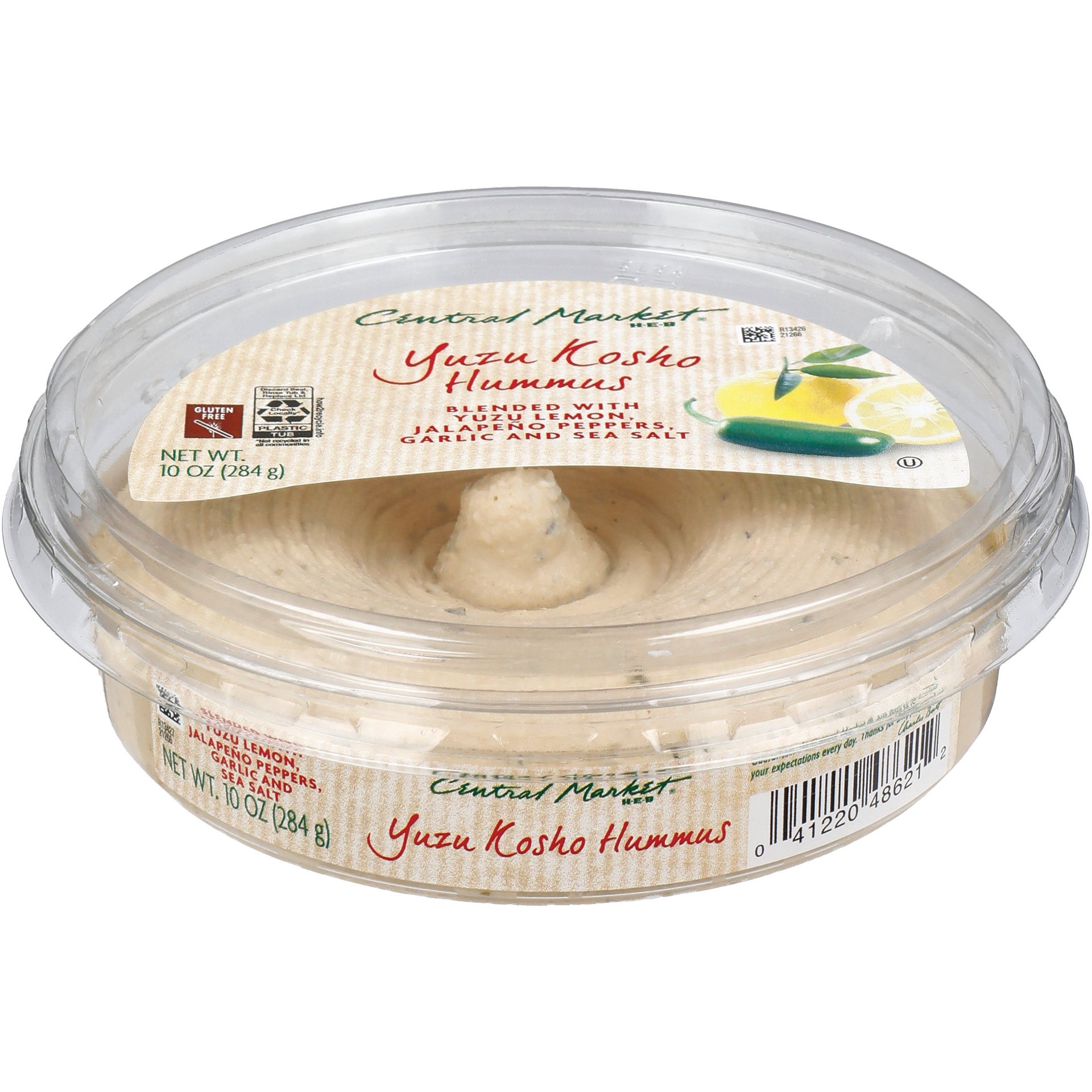 slide 1 of 1, Central Market Yuzu Kosho Hummus, 10 oz