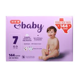 H-E-B Baby Diapers - Size 7 - Texas-Size Pack