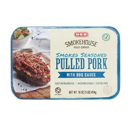 H-E-B Fully Cooked Seasoned Pulled Pork With BBQ Sauce