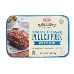 H-E-B Fully Cooked Seasoned Pulled Pork With BBQ Sauce