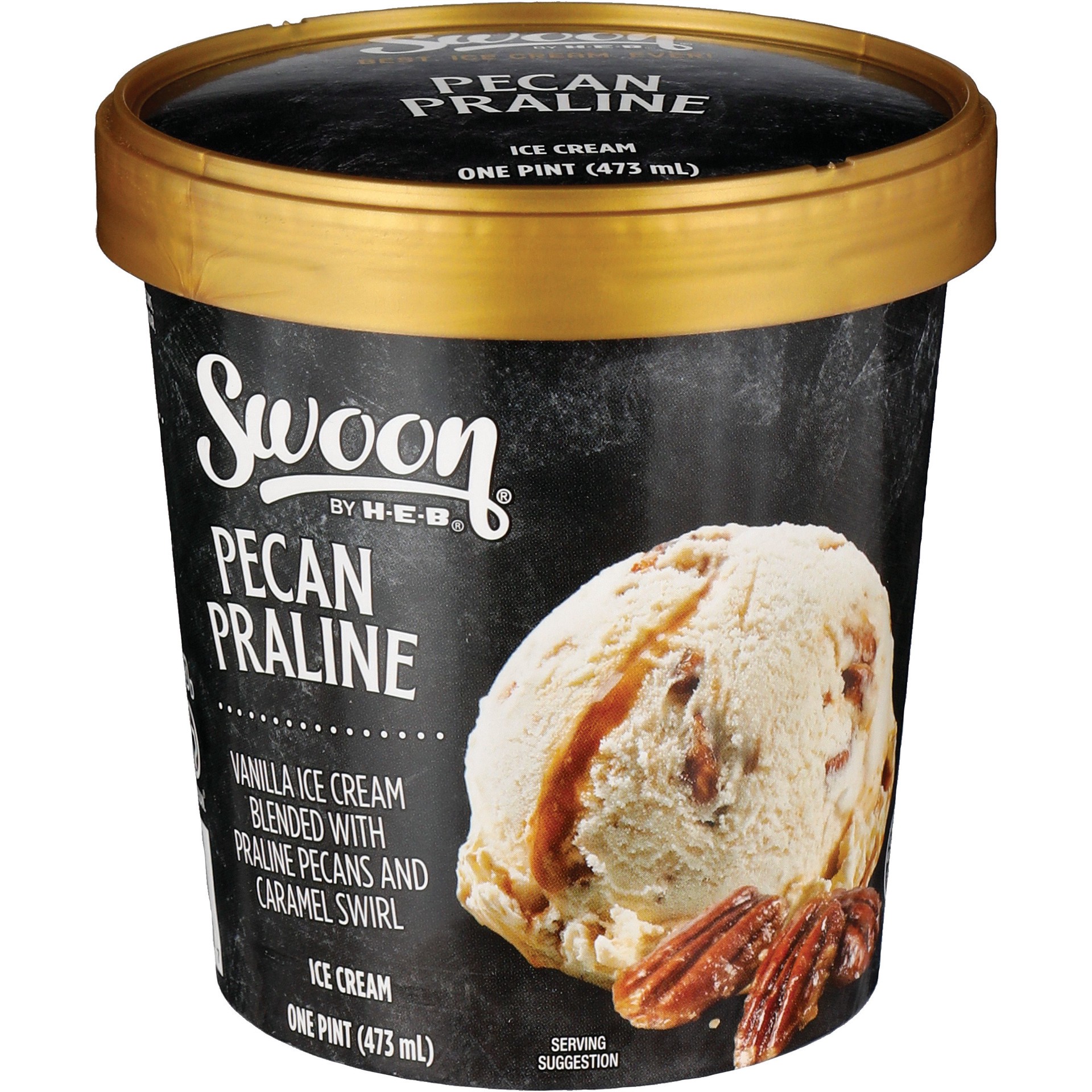 slide 1 of 1, Swoon by H-E-B Pecan Praline Ice Cream, 1 pint