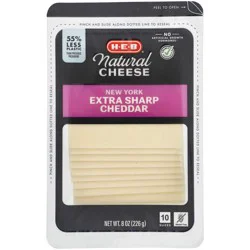 H-E-B New York Extra Sharp Cheddar Sliced Cheese