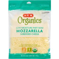 H-E-B Organics Low Moisture Part-Skim Mozzarella Shredded Cheese
