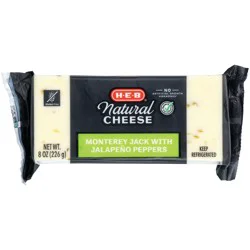 H-E-B Select Ingredients Monterey Jack Cheese with Jalapenos