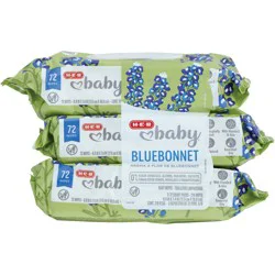 H-E-B Baby Wipes - Bluebonnet Scented, 3 pk