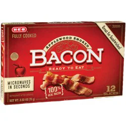 H-E-B Fully Cooked Applewood Smoked Bacon