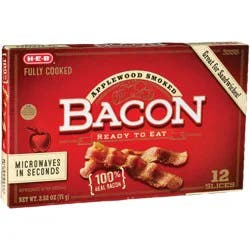 H-E-B Fully Cooked Applewood Smoked Bacon