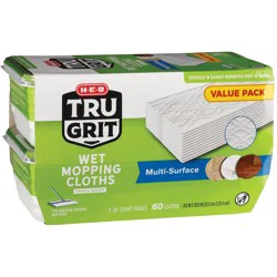 H-E-B Tru Grit Wet Mopping Cloths, Value Pack