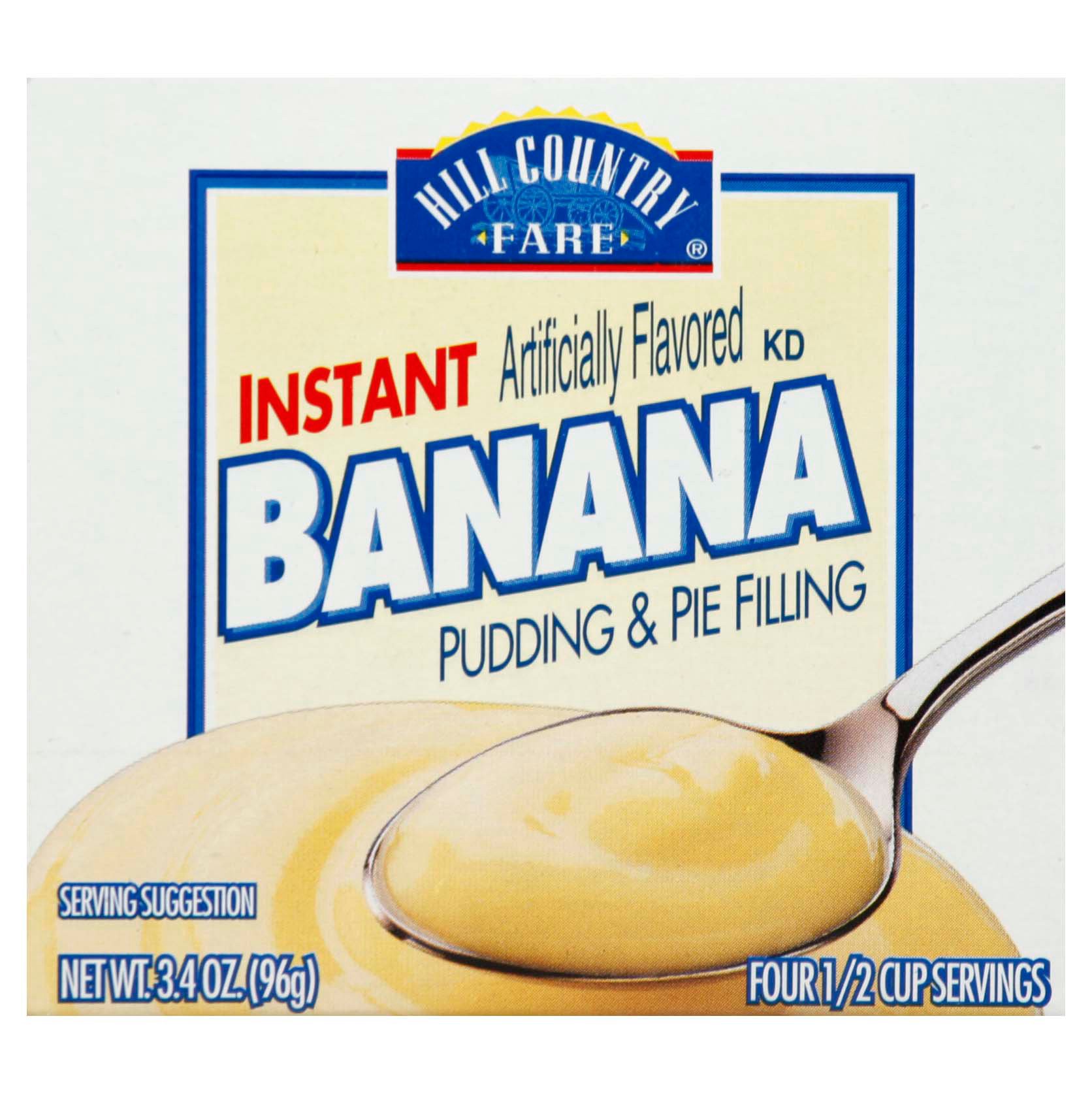 slide 1 of 1, Hill Country Fare Instant Banana Pudding Mix, 3.4 oz