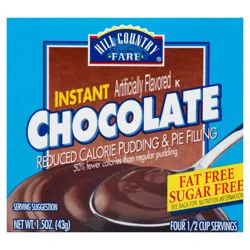 Hill Country Fare Sugar Free Chocolate Instant Pudding Mix
