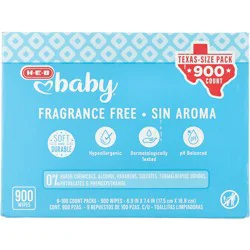 H-E-B Baby Fragrance Free Wipes - Texas-Size Pack
