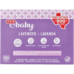 H-E-B Baby Lavender Wipes - Texas-Size Pack