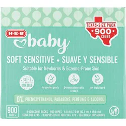 H-E-B Baby Soft Sensitive Wipes - Texas-Size Pack